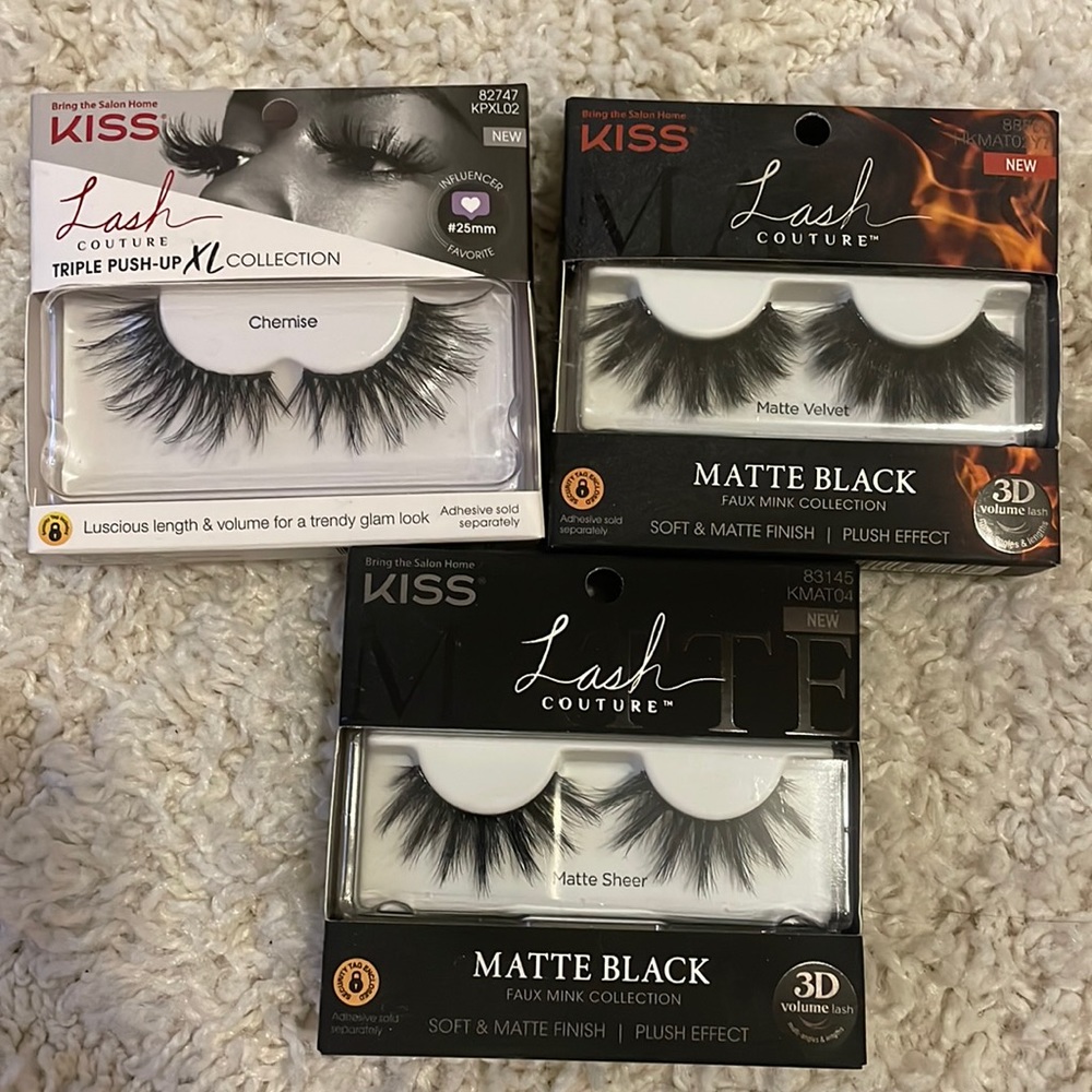Kiss lashes set of 3